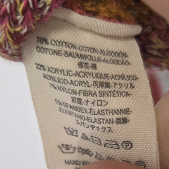 Free People Candyland Stripes Orange Pink Pullover Terry Sweater Size XS - Picture 8 of 8